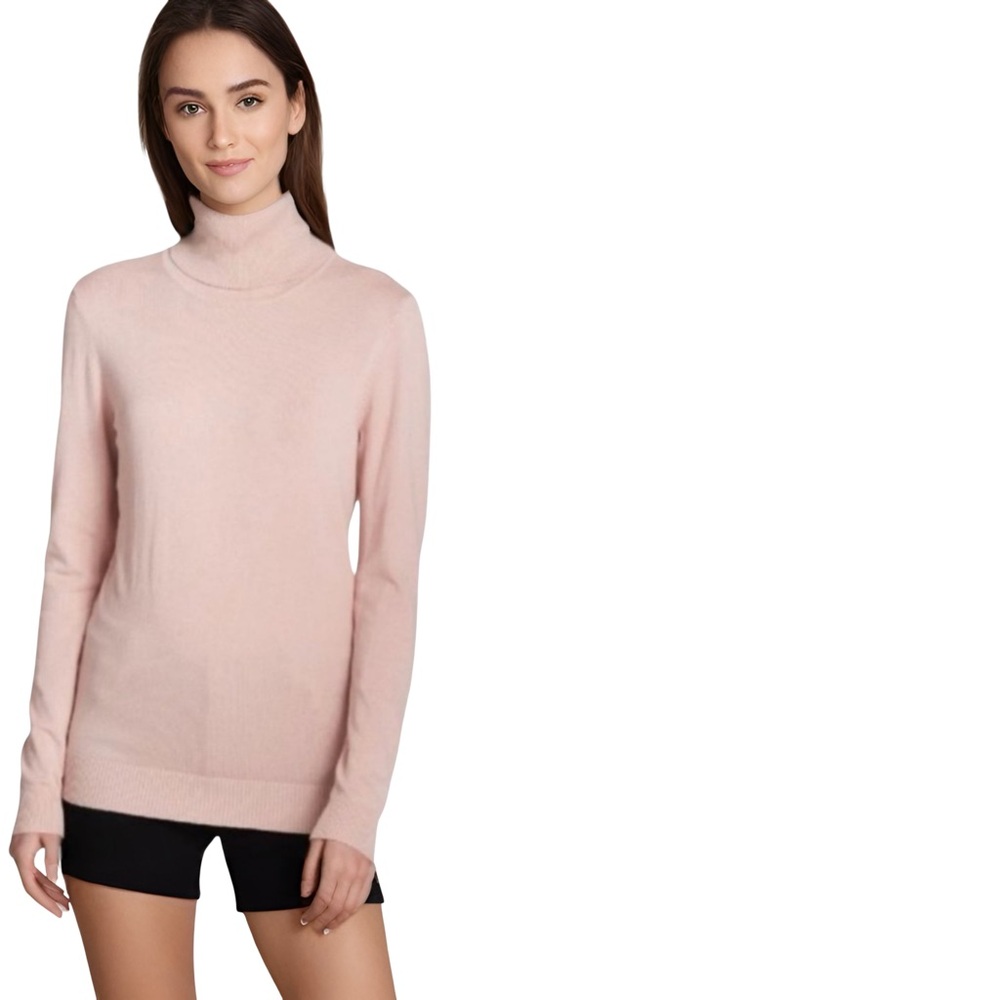 Calvin Klein Women’s Pink Turtleneck Sweater Size XS Girl’s Cozy Pullover